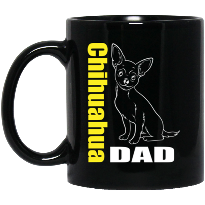 Chihuahua Dad1 11 oz. Black Mug