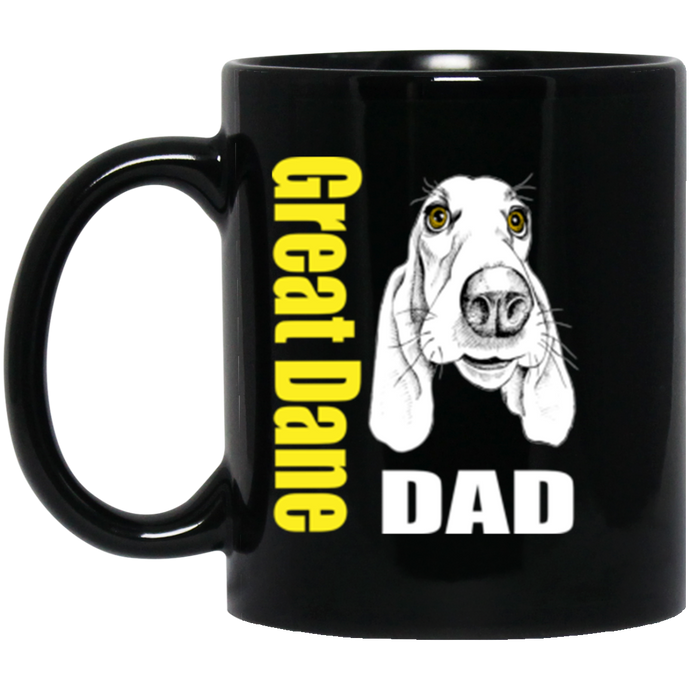 Great Dane Dad 11 oz. Black Mug