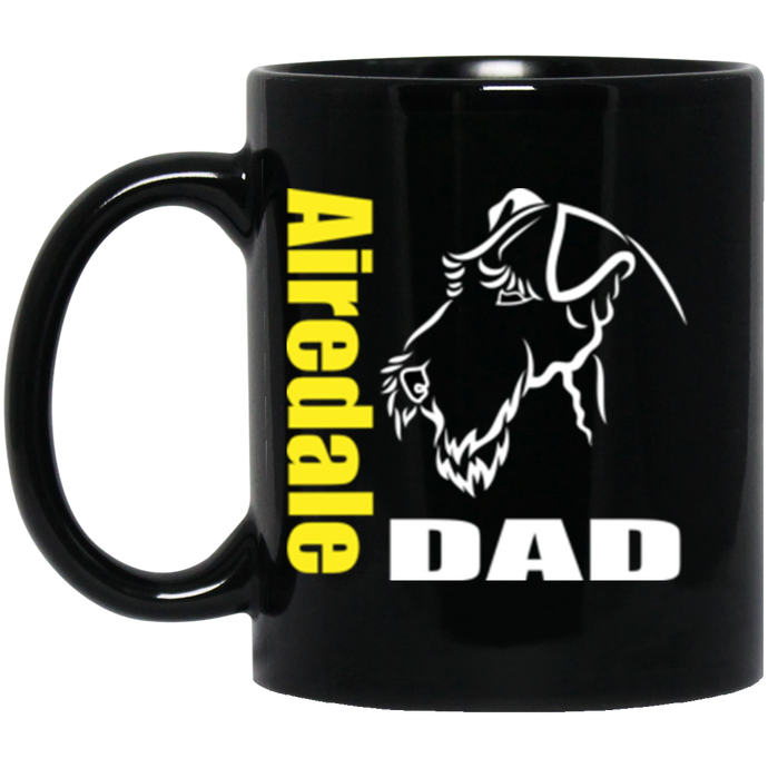 Airedale Dad 2 11 oz. Black Mug