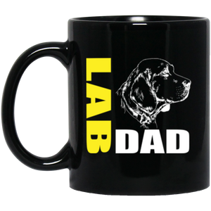 Lab Dad 11 oz. Black Mug