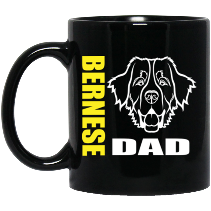 Bernese Dad 11 oz. Black Mug