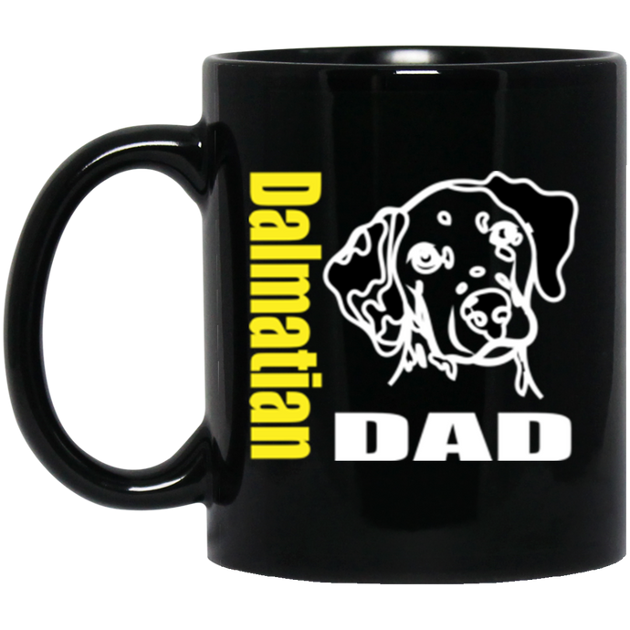 Dalmatian Dad 11 oz. Black Mug