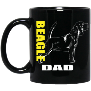 Beagle Dad 1 11 oz. Black Mug