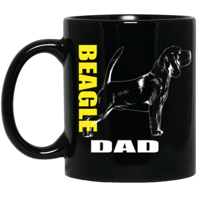 Beagle Dad 1 11 oz. Black Mug
