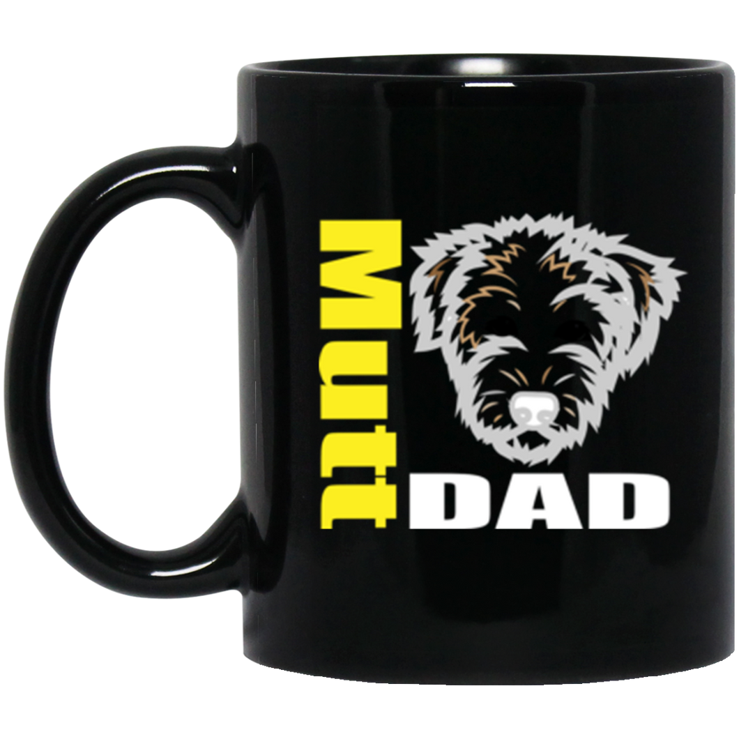 Mutt Dad 11 oz. Black Mug