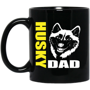 Husky1 Dad 11 oz. Black Mug