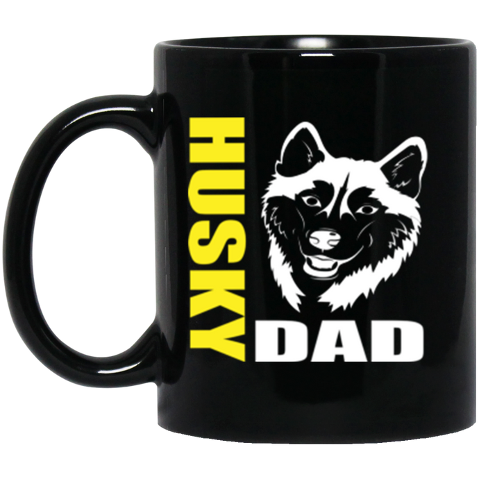 Husky1 Dad 11 oz. Black Mug