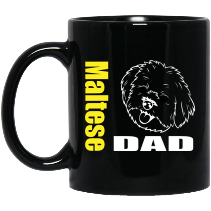 Maltese Dad 11 oz. Black Mug