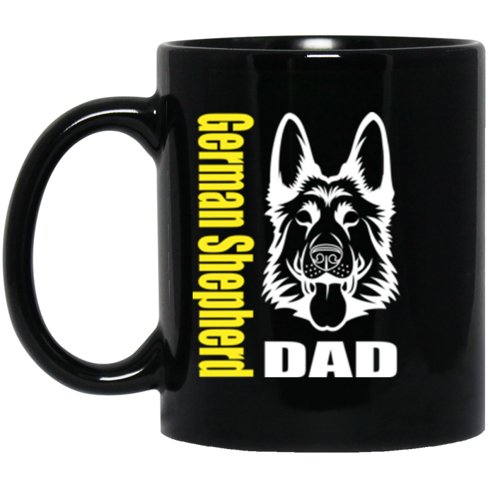 German Shepard Dad 11 oz. Black Mug