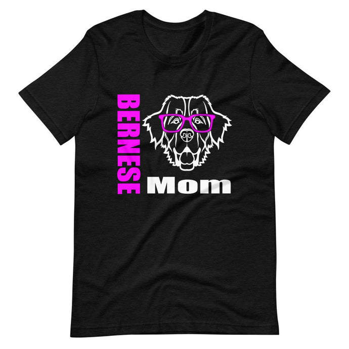 Bernese with Glasses Dog Mom Short-Sleeve Unisex T-Shirt