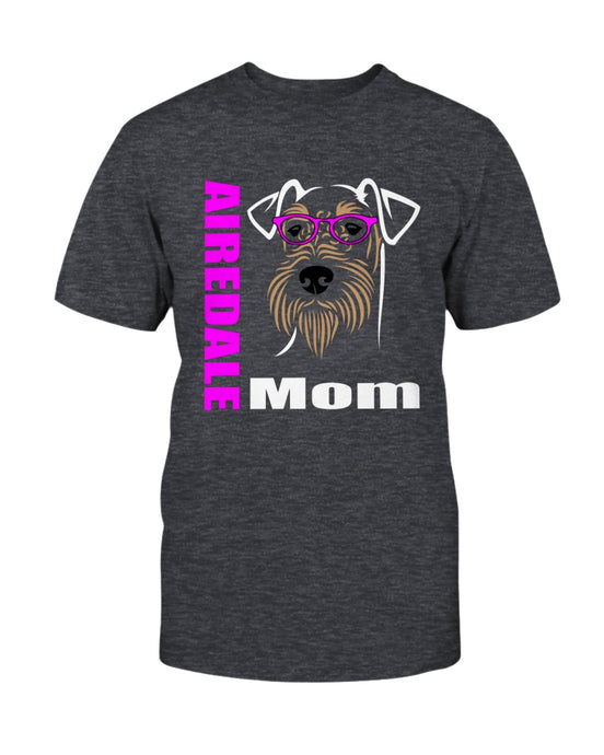 Airedale with Glasses Dog Mom Unisex T-Shirt
