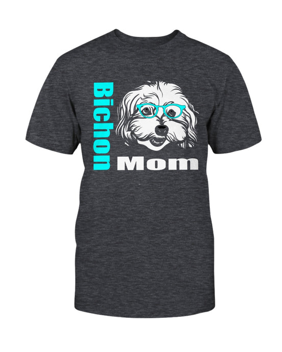 Bichon with Glasses Dog Mom Unisex T-Shirt