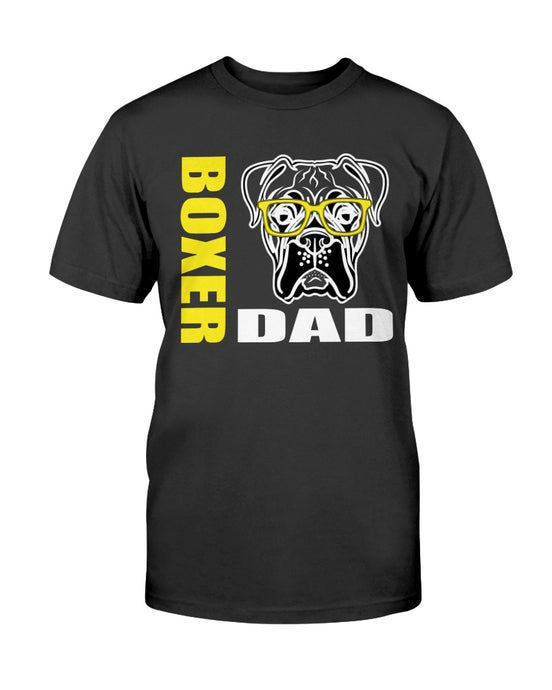 Boxer with Glasses Dog Dad Unisex T-Shirt