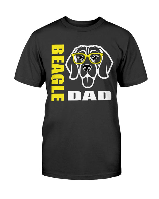 Beagle with Glasses Dog Dad Unisex T-Shirt