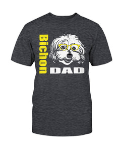 Bichon with Glasses Dog Dad Unisex T-Shirt