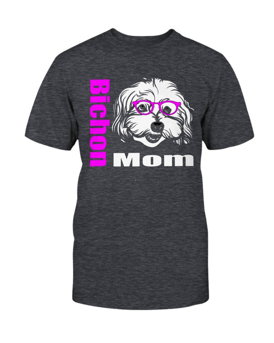 Bichon with Glasses Dog Mom Unisex T-Shirt