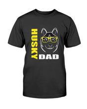 Load image into Gallery viewer, Husky Dad with glasses Bella + Canvas Unisex T-Shirt