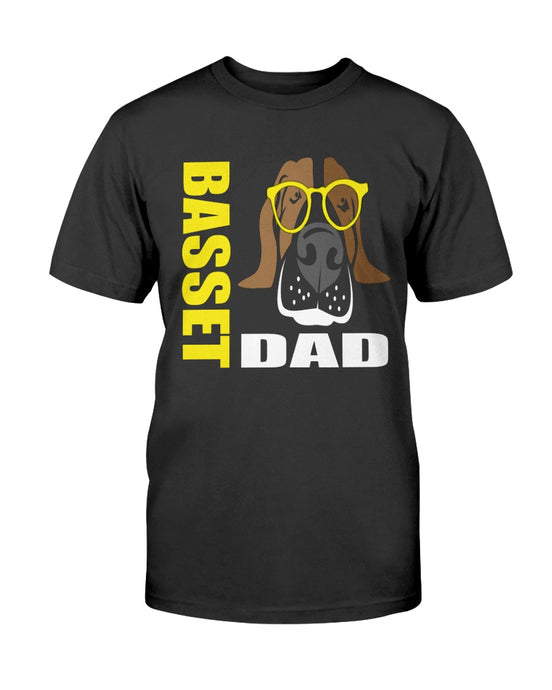 Basset with Glasses Dog Dad Unisex T-Shirt