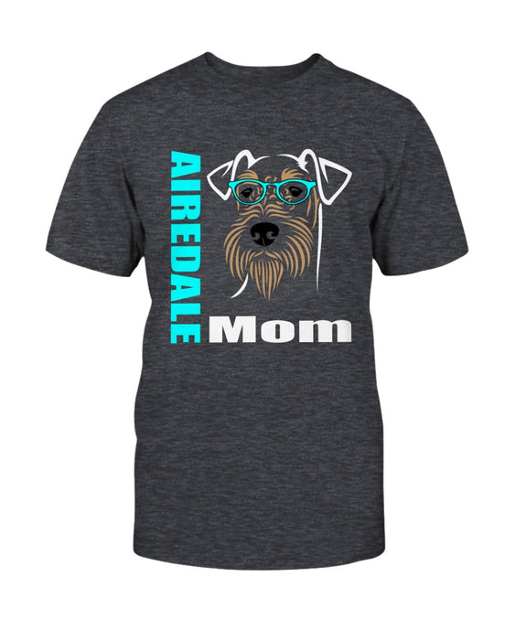 Airedale with Glasses Dog Mom Unisex T-Shirt
