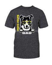 Load image into Gallery viewer, Border Collie with Glasses Dog Dad Unisex T-Shirt