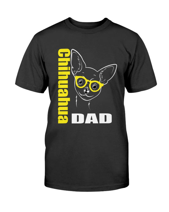 Chihuahua with Glasses Dog Dad Unisex T-Shirt