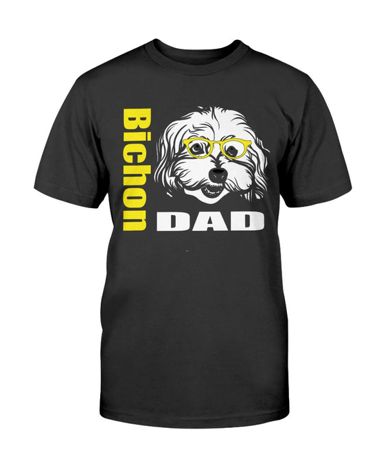 Bichon with Glasses Dog Dad Unisex T-Shirt