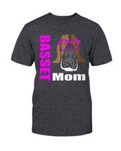 Load image into Gallery viewer, Basset with Glasses Dog Mom Unisex T-Shirt