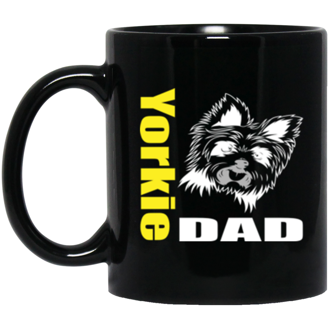 Yorkie Dad 11 oz. Black Mug