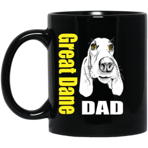 Great Dane Dad 11 oz. Black Mug