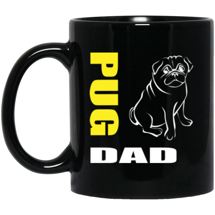Pug Dad(3) 11 oz. Black Mug