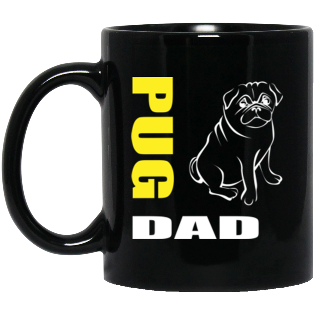 Pug Dad(3) 11 oz. Black Mug