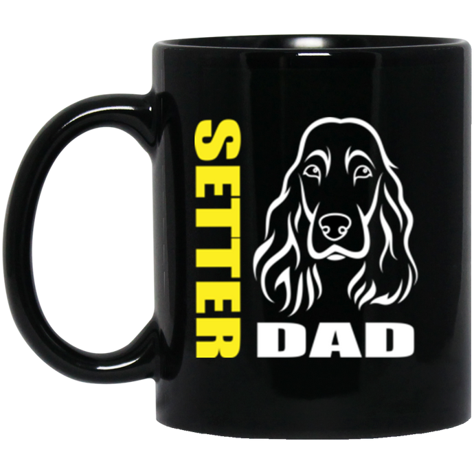 Setter Dad 11 oz. Black Mug