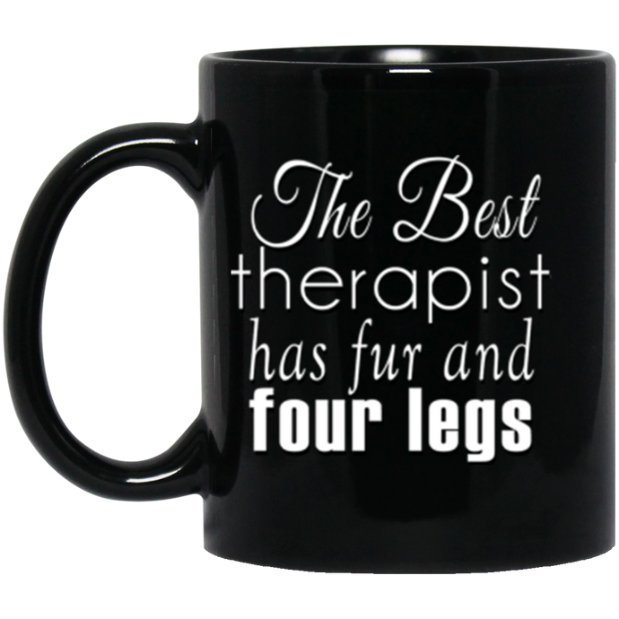 The Best Therapist 11 oz. Black Mug