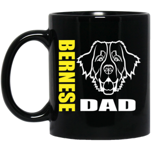 Bernese Dad 11 oz. Black Mug