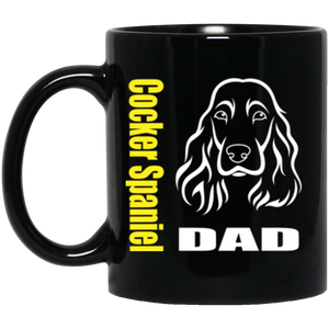 Cocker Spaniel Dad 11 oz. Black Mug
