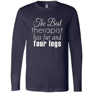 The Best Therapist Bella + Canvas Men's Jersey LS T-Shirt
