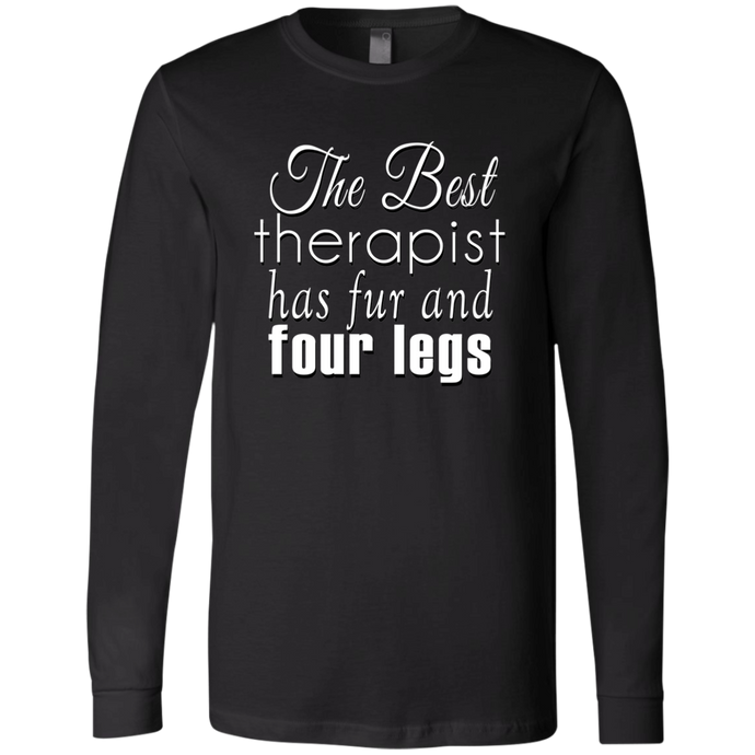 The Best Therapist Bella + Canvas Men's Jersey LS T-Shirt
