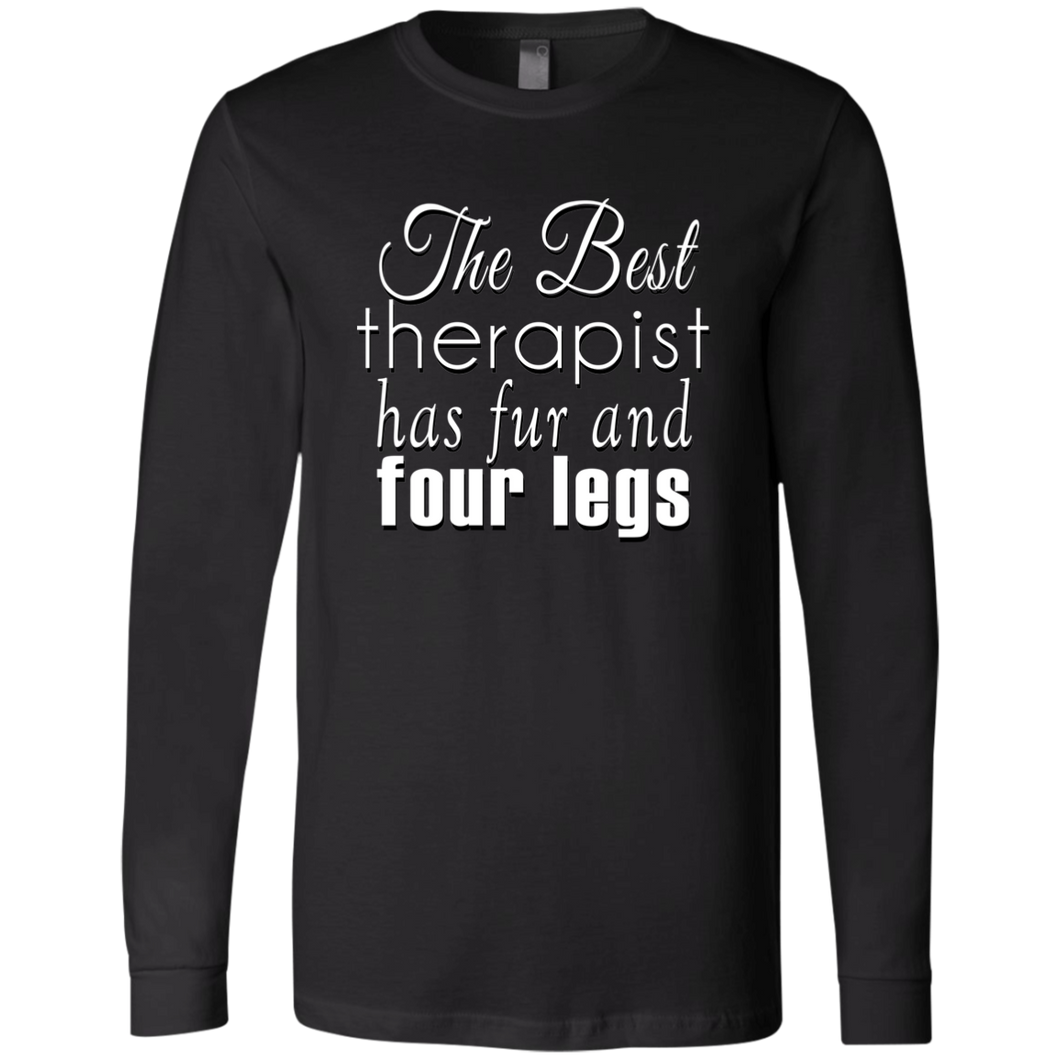 The Best Therapist Bella + Canvas Men's Jersey LS T-Shirt