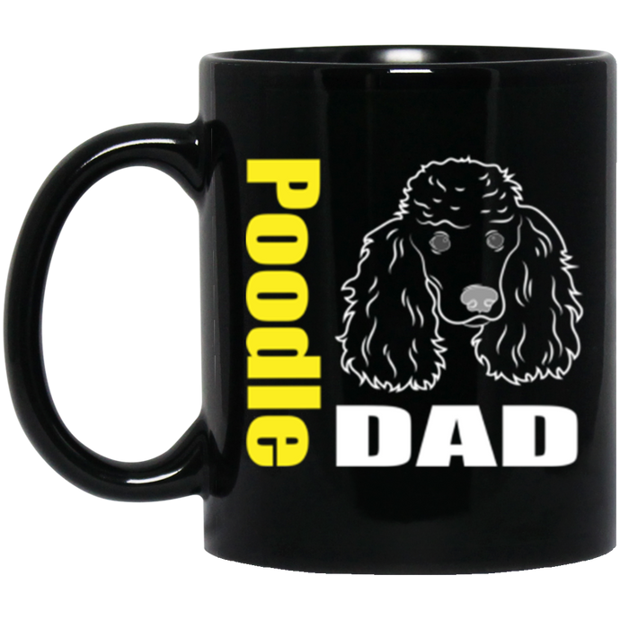 Poodle Dad 11 oz. Black Mug
