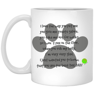 Dog Dad Poem 11 oz. White Mug