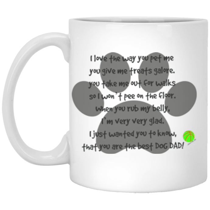 Dog Dad Poem 11 oz. White Mug