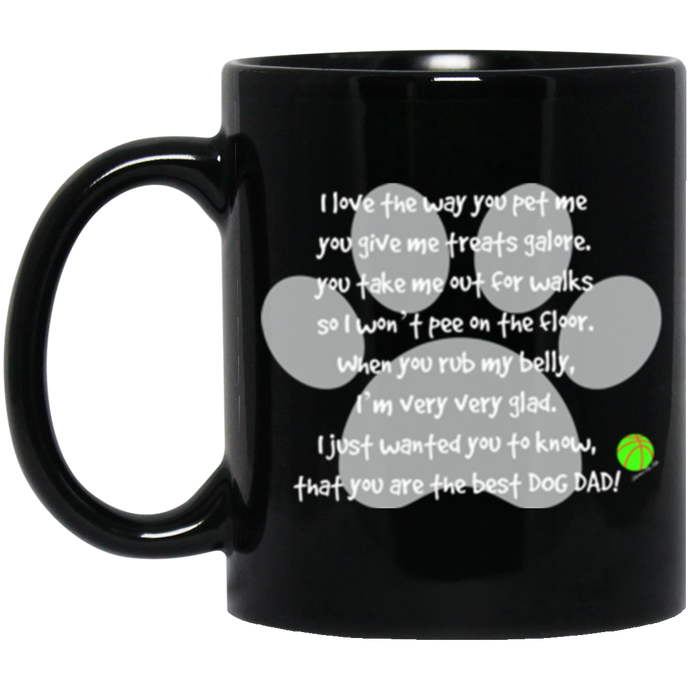 Dog Dad Poem 11 oz. Black Mug