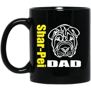Shar-Pei Dad 11 oz. Black Mug