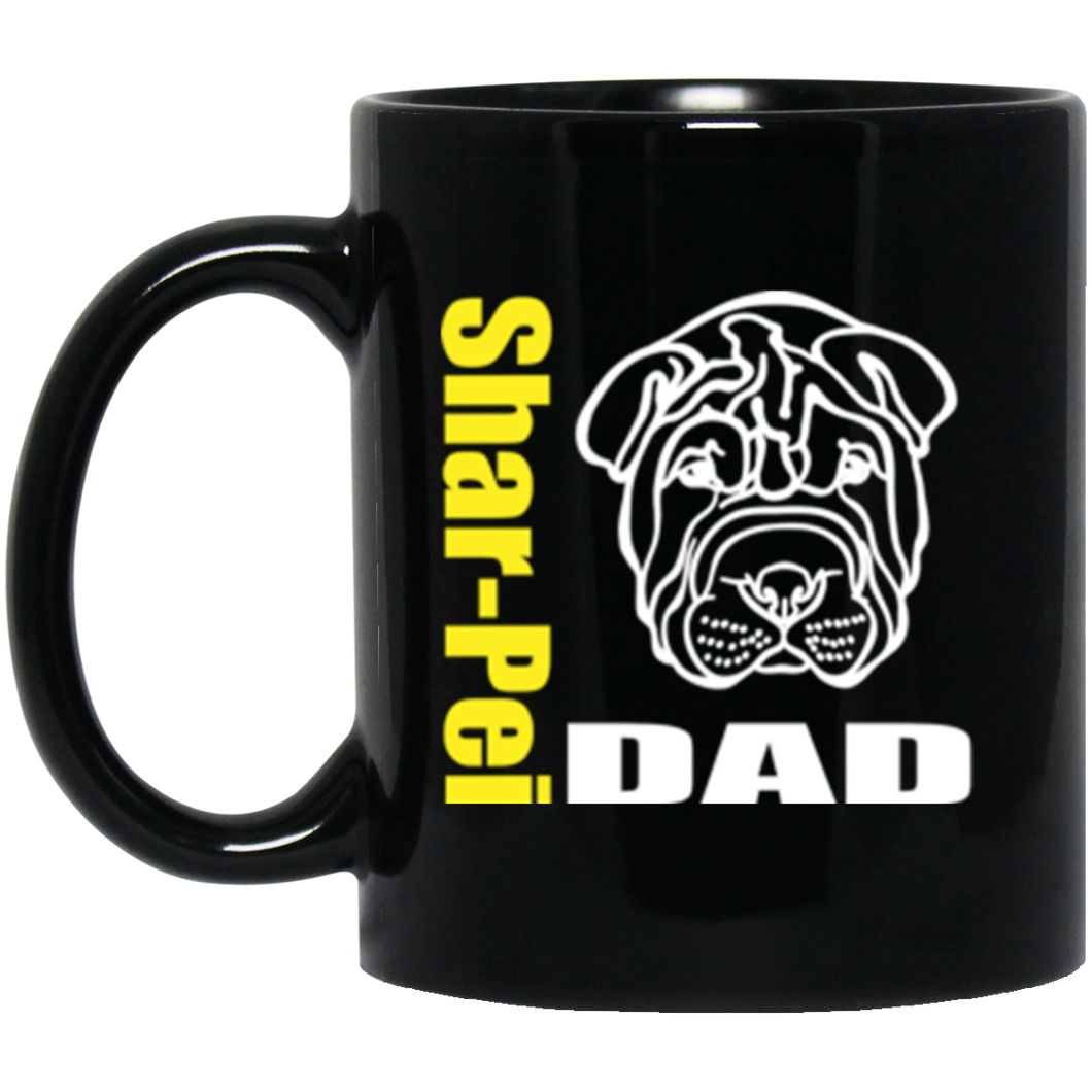Shar-Pei Dad 11 oz. Black Mug
