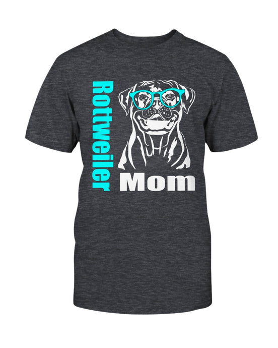 Rottweiller Mom with glasses Bella + Canvas Unisex T-Shirt