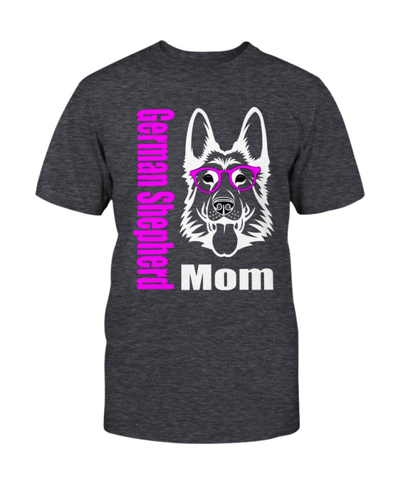 German Shepherd Mom with glasses Bella + Canvas Unisex T-Shirt