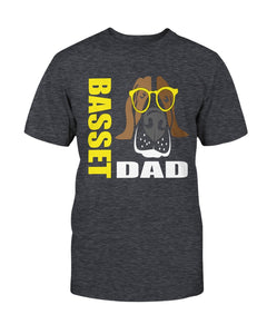 Basset with Glasses Dog Dad Unisex T-Shirt