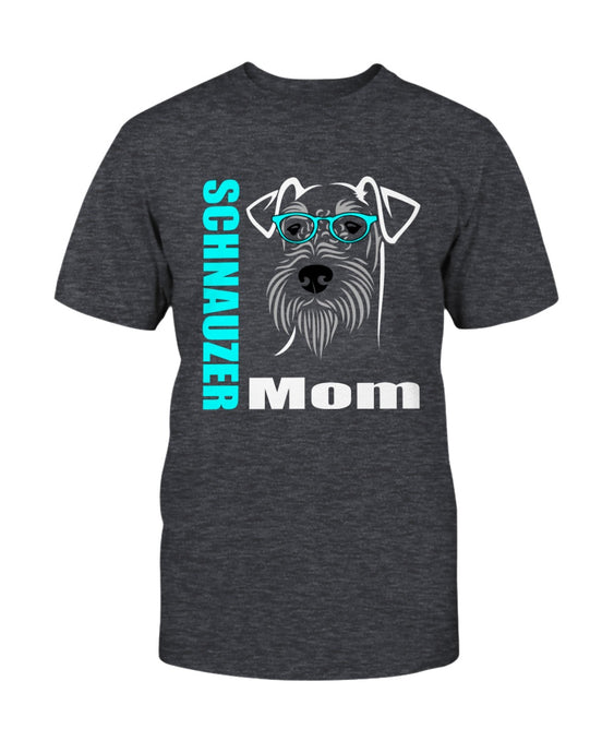 Schnauzer Mom with glasses Bella + Canvas Unisex T-Shirt