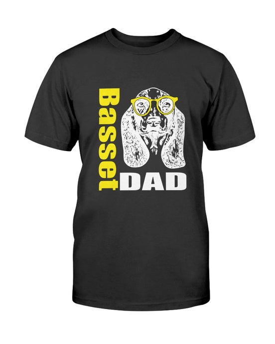 Basset with Glasses Dog Dad Unisex T-Shirt