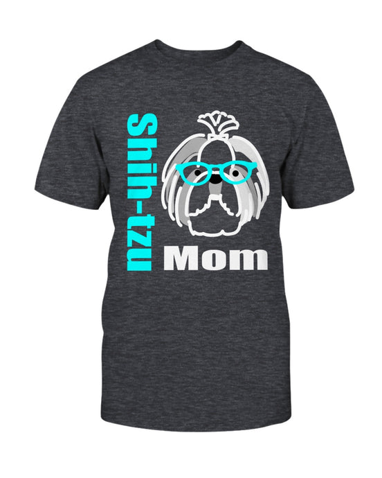 Shih-tzu Mom with glasses Bella + Canvas Unisex T-Shirt